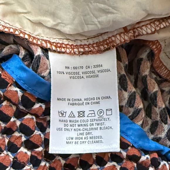 Anthropologie Ett Twa Geometric Ruffled Geometric Print Jogger Pants, Size Small - Picture 11 of 11